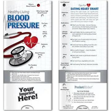 Image of 300 Promotional Pocket Slider - Blood Pressure: Healthy Living - ...