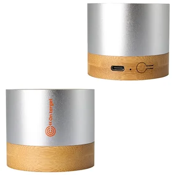 40 Customized EcoSound Bamboo Recycled Aluminum Wireless Speaker