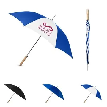 Image of 25 Promotional Stick Umbrella - Eucalyptus Handle & Auto Open