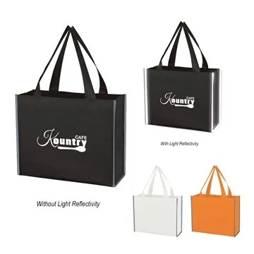 Image of 150 Promotional Reflective Shopper Laminated Reflective Non-Woven ...