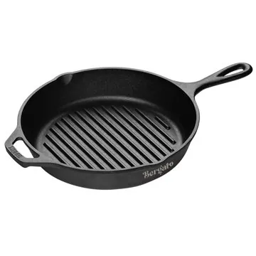 Image of 6 Customized Lodge 10.25" Cast Iron Grill Pan - Pre-seasoned & ...