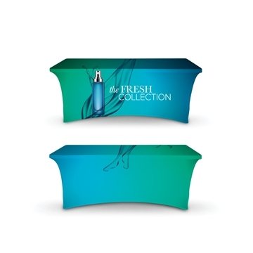 DisplaySplash 6' Stretch Table Cover - Fire Retardant & Machine Washable
