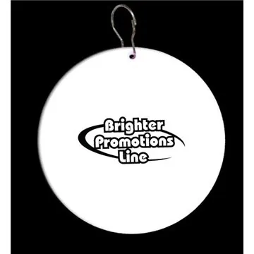 Image of 204 Custom White Circle Plastic Medallion Badges - 2.5"