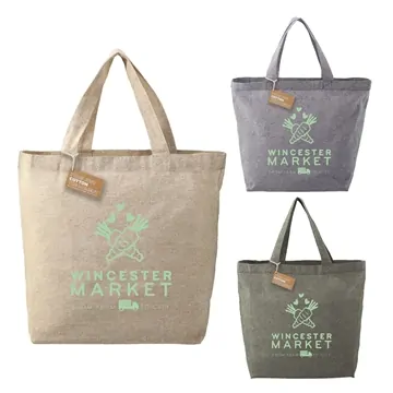 Image of 50 Custom Recycled 5 oz Cotton Twill Grocery Tote - 70-80% ...