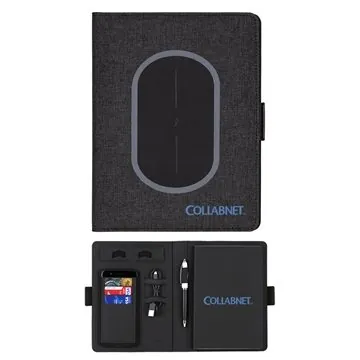 Image of 10 Custom Arlington Wireless Charging Portfolio - 5000mAh & USB ...