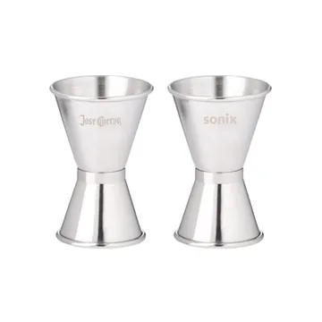 Image of 100 Promotional Double Sided Stainless Steel Cocktail Jigger - ...