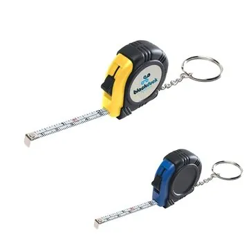 Image of 250 Promotional Rubber Tape Measure Key Tag With Laminated Label - ...