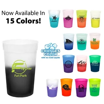 Image of 250 Custom Mood 12 oz Stadium Cup - Color Changing & BPA Free