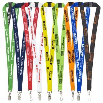 PALMER 3/4 Silkscreen Lanyard with FREE Breakaway Safety Release - Polyester