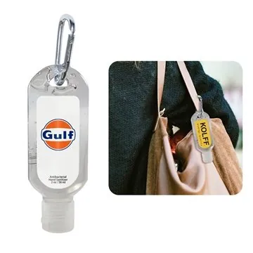 Image of 400 Custom 2oz Sanitizer - Carabiner Clip