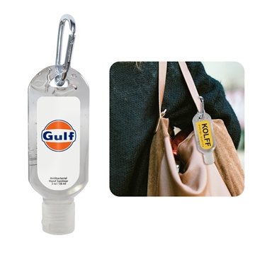 2oz Sanitizer - Carabiner Clip