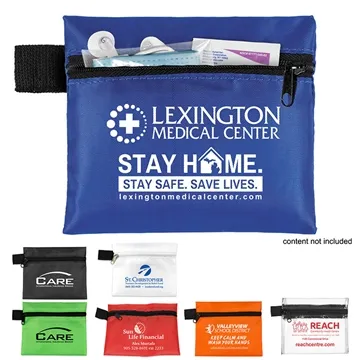 Image of 250 Custom 5" W x 4-1/4" H - "MAUI" Small Zipper Storage Pouch - ...