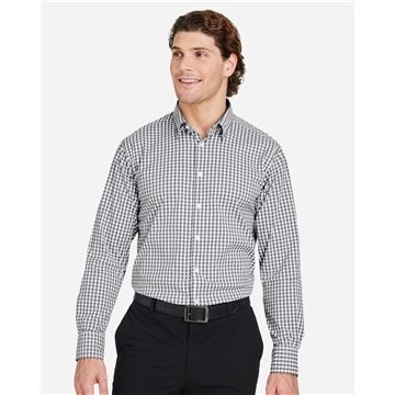 Devon & Jones Crownlux Performance® Men's Gingham Shirt - Moisture Wicking & Stretch