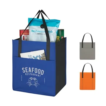 Image of 150 Promotional Non-Woven Shopper's Pocket Tote Bag - ...