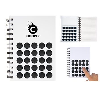 Image of 25 Customized Push Pop Spiral Notebook - Stress Relief & 50 Pages