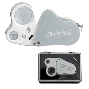 Image of 100 Promotional 10x & 20x Dual Power Illuminated Loupe - LED ...