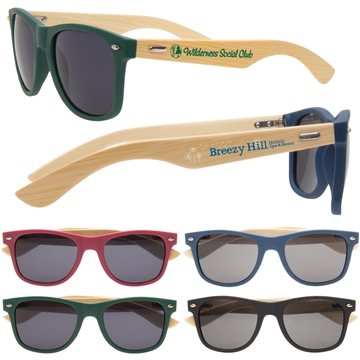Image of 50 Promotional Wooden Bamboo Sunglasses - UV Protection & Shatter ...
