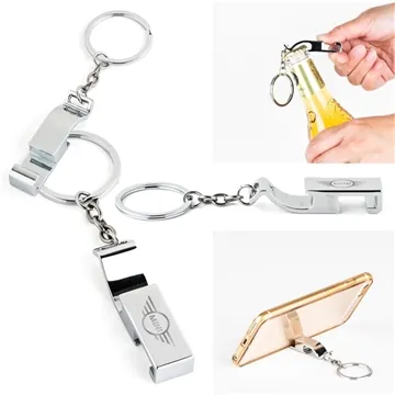 Image of 100 Customized Phone Holder and Bottle Opener Keychain - Chrome ...