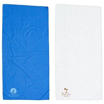 Image of 30 Promotional Boardwalk 30" x 60" Microfiber Beach Blanket Towel- ...