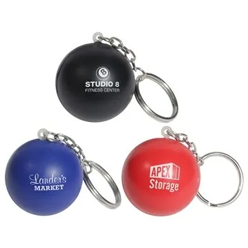 Image of 150 Customized Round Ball - Stress Reliever Key Chain - ...