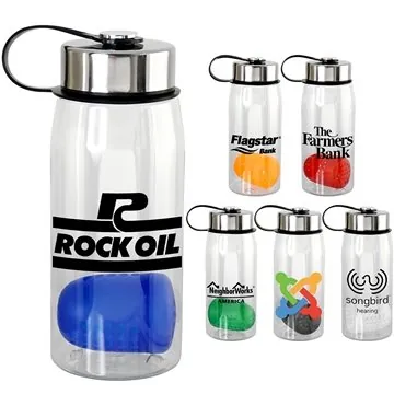 Image of 100 Promotional Metal Lanyard Lid 25 oz Recycled Bottle with ...