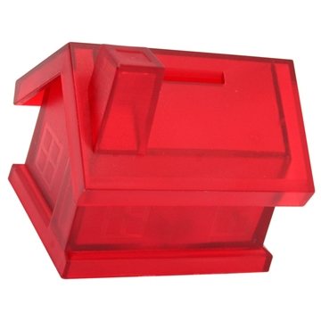 Image of 150 Promotional Red House Bank - Translucent & Bottom Access