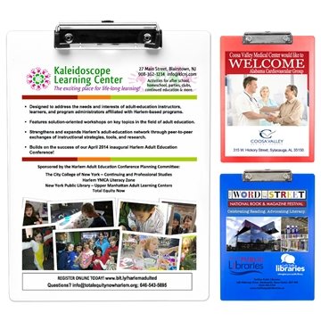 MCQUARY FC Letter Size Clipboard with PhotoImage ® Full Color Imprint* and Metal Spring Clip