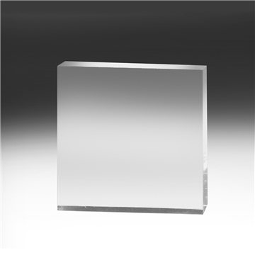 Square Acrylic Paperweight - 3 x 3 x 3/4 - Recognition
