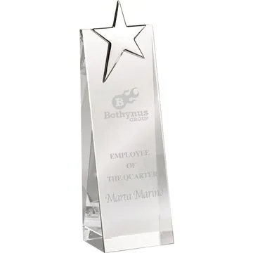 Image of 1 Customized Estrela Silver Star Tower - Crystal