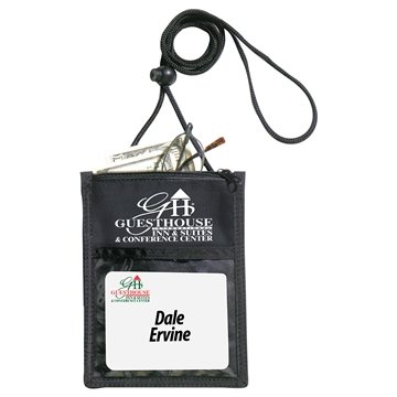 CLOSER 420D Polyester 5 Function Tradeshow Badgeholder and Neck Wallet - Multi Storage