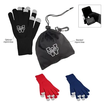 Touch Screen Gloves In rPET Pouch