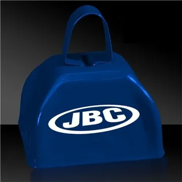 Image of 144 Customized 3" Blue Metal Cowbells - Noisemaker
