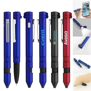 Image of 100 Promotional Utility Tool Pen - 6-in-1
