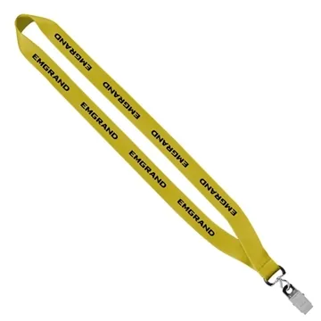 Image of 100 Promotional 3/4" Economy Polyester Lanyard with Sewn Silver ...