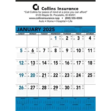 Image of 25 Custom Triumph Calendars Blue & Black Contractor Memo - Work ...