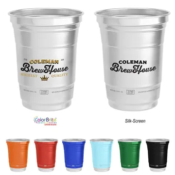 16 Oz. Top Cup Aluminum Cup - 90% Recycled & Made In USA