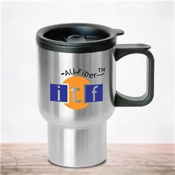 Image of 144 Customized BISHOP - 16 OZ STAINLESS STEEL TRAVEL MUG - ...