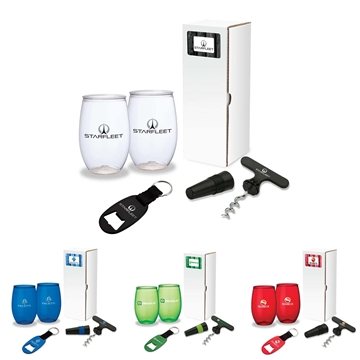 Vineyard 4-Piece Picnic Gift Set - USA Made & Shatterproof