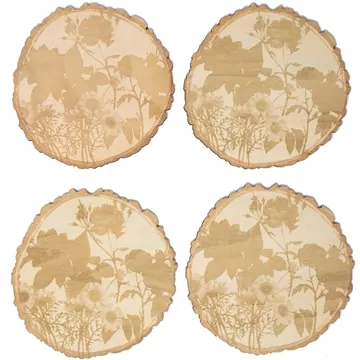 Image of 100 Custom Wood Coasters - Tree Slice - Natural Grain