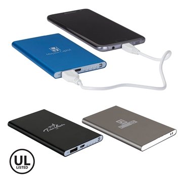 Epsilon 4000mAh Mobile Power Bank - Aluminum & UL Listed