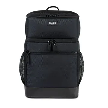 Image of 4 Custom Igloo Maddox Backpack Cooler - Black - MaxCold & ...