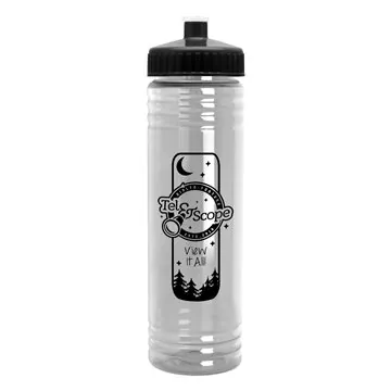 Image of 200 Custom 24 oz Slim Fit Water Bottle With Push-Pull Lid - BPA ...
