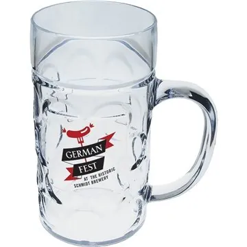 Image of 48 Customized 1/2 Liter Plastic German Beer Mug - BPA-free & ...