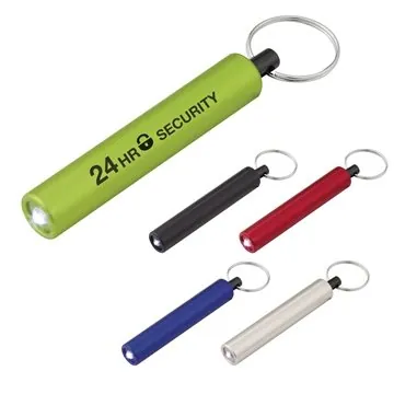 Image of 250 Custom Mini Cylinder LED Flashlight Key Tag - Battery Included