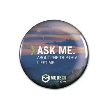 Image of 100 Customized Full Color Round safety pin back Button - 2" ...