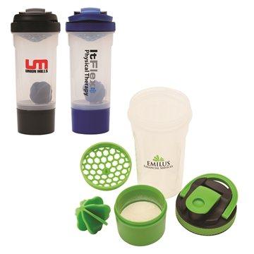 Lava 24 oz Fitness Shaker Cup - BPA Free & Storage Compartment