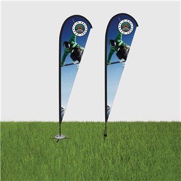 DisplaySplash 15' Single-Sided Custom Teardrop Flag - Machine Washable