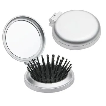 Image of 200 Customized Travel Disk Brush & Mirror - Compact