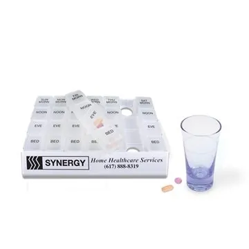 Image of 100 Custom 24/7 Medicine Tray Organizer - Removable Compartments