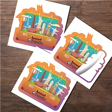 Image of 250 Customized 4" x 4" Kiss Cut Stickers - Moisture Resistant & ...